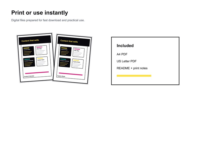 Small Business Content Planner PDF, 30 Post Content Kit, AI Caption Prompts, Promo Calendar afbeelding 4