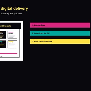 Small Business Content Planner PDF, 30 Post Content Kit, AI Caption Prompts, Promo Calendar afbeelding 6