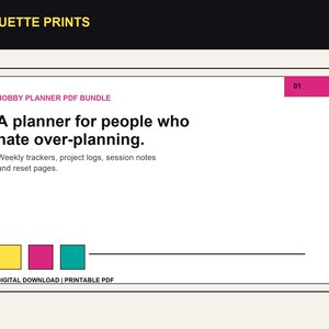 Printable Hobby Planner Bundle, Guitar Practice Log, Surf Journal, Garden Tracker, Craft Project Planner, A4 US Letter PDF image 1