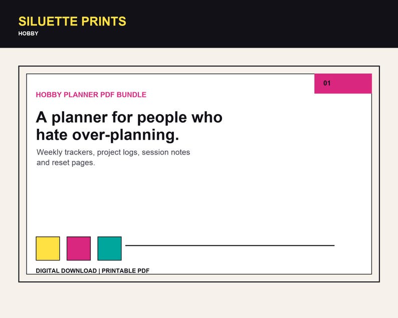 Printable Hobby Planner Bundle, Guitar Practice Log, Surf Journal, Garden Tracker, Craft Project Planner, A4 US Letter PDF image 1