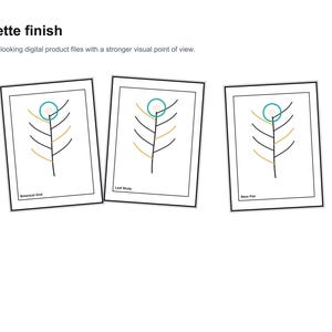 Afrikansk botanisk linjekonsttryckset, Protea-inspirerat minimalistiskt paket (digital nedladdning) bild 7