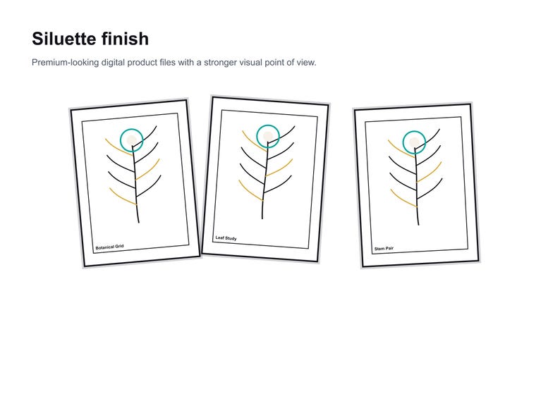 Afrikansk botanisk linjekonsttryckset, Protea-inspirerat minimalistiskt paket (digital nedladdning) bild 7