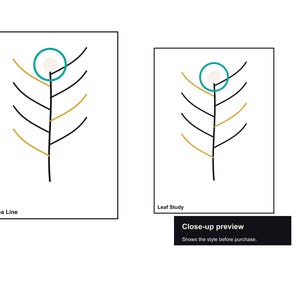 Afrikansk botanisk linjekonsttryckset, Protea-inspirerat minimalistiskt paket (digital nedladdning) bild 3