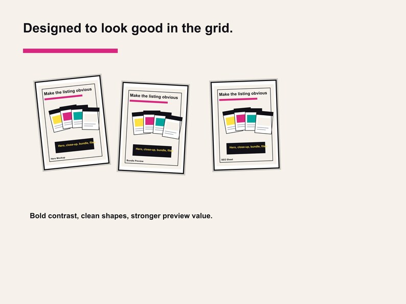 Etsy Seller Mockup Kit, Digital Product Listing Image System, SEO Worksheet, Pinterest Prompt Pack imagen 5