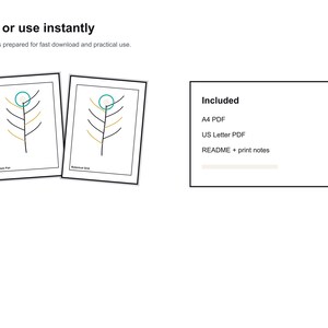 Afrikansk botanisk linjekonsttryckset, Protea-inspirerat minimalistiskt paket (digital nedladdning) bild 4
