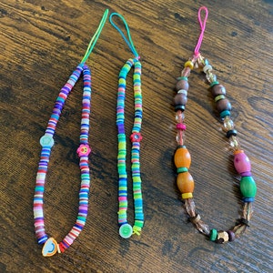 Phone strap with charms, beads, charms, phone beads, phone chain, key chain. Get a Set of 3 for a price of one!