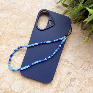 Blue mobile phone chain | Beaded mobile phone chain | Colorful mobile phone chain | Colorful mobile phone chain | Beaded mobile phone charm | Mobile phone charm | Mobile phone chain | Mobile phone strap