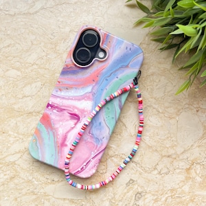 Colorful mobile phone chain beads | Colorful mobile phone chain | Katsuki beads | Beaded mobile phone charm | Mobile phone charm | Mobile phone chain | Mobile phone strap