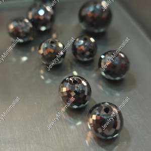 1 Piece 3 MM Faceted Rondelle Shaped Black Diamond Bead For Jewelry Making, Round Shape Diamond Beads, Faceted Beads Rondelle Briolette's