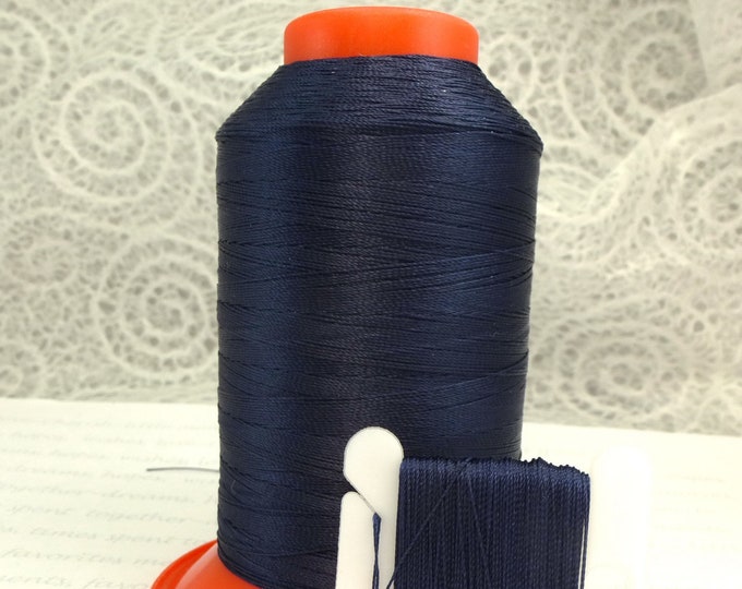 Pattye's NIGHT Serafil Silk Like Knotting Thread, Beading, Stringing, Large Spool, dark blue