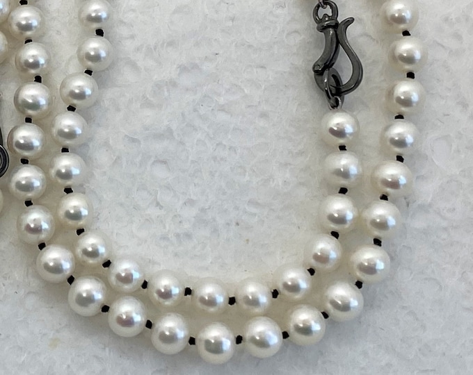 Gen Z Black and White Pearls, Edgy Chic, Modern Freshwater Strand, gender neutral