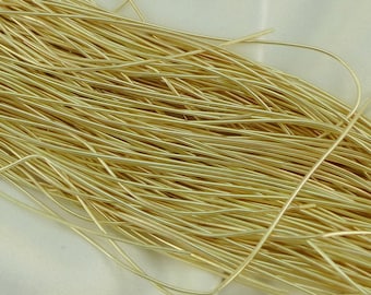 48" LIGHT GOLD French Wire: 1mm-Medium, Gimp, Purl, Bullion for Jewelry & Embroidery