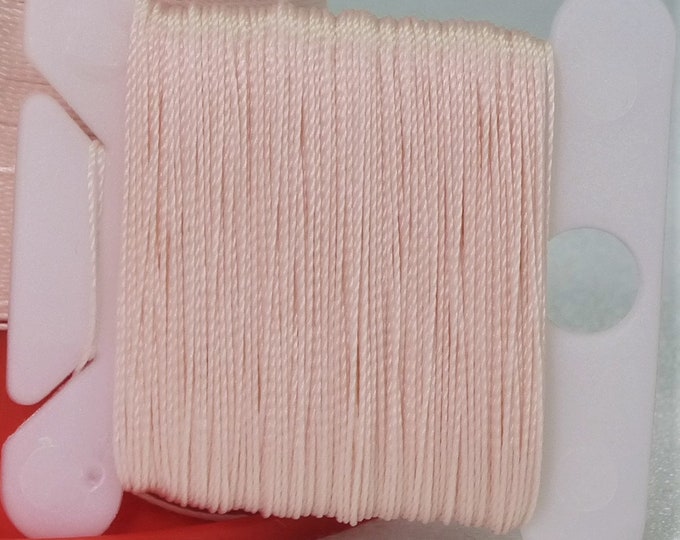 Pattye's PEACH Serafil Thread, Silk Like Knotting Thread, Beading, String Pearls, Pink Peach, pale orange, 40, 30, 20 15