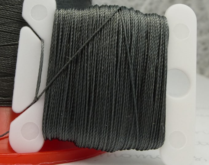 Pattye's STORM Serafil Thread, Silk Like Knotting Thread, Beading, Pearl Stringing, Card, Gray, Grey 40 30 20 15 10