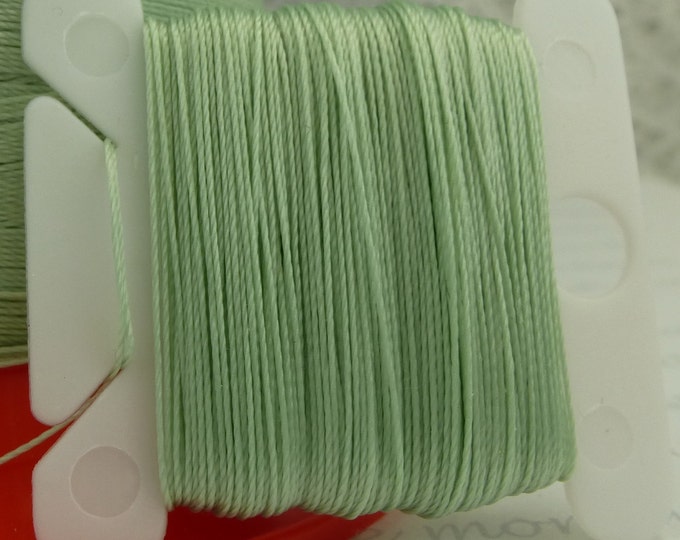 Pattye's MINT Serafil Thread, Silk Like Pearl Knotting Thread, Pearl Stringing, Beading, Light Green, String Pearls 40 30 20 15 10