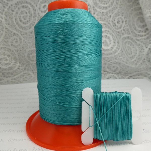 Pattye's TOPAZ Serafil Thread, Silk Like Knotting, Pearl Stringing, Beading, Large Spool, Blue-green, Turquoise 40 30 20 10