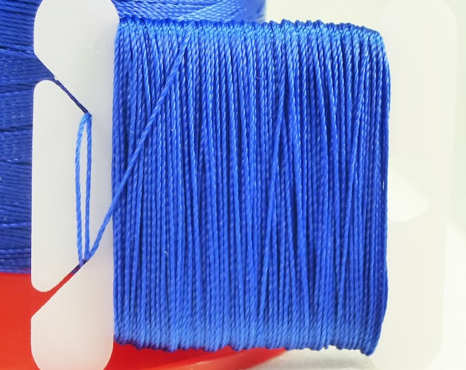 Pattye's COBALT Serafil Thread, Silk Like Pearl Knotting Thread, Beading, String Pearls, Stringing, Bright Blue 40 30 20 15 10