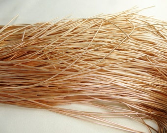 Beader's Secret Rose Gold Plated French Wire, Gimp, Bullion, Thread Protector, Medium, 1 mm OD, Pink Gold, Goldwork Embroidery Zardozi