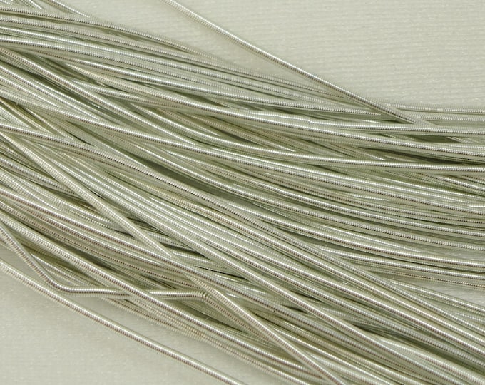 SILVER Plated French Wire, Gimp, Bullion, Purl, Thread Protector, Medium, 1 mm OD, Goldwork Embroidery, Dabka, Zardozi