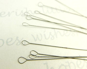 12 Beading Needles 0.19mm EXTRA FINE, Flexible Twisted Steel, Collapsible Eye For Pearl Knotting, Stringing Beads & Gemstones