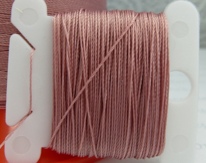 Pattye's ROSE Serafil Thread, Silk Like Pearl Knotting Thread, Beading, Stringing, Card, Pink, Mauve 40 30 20 15 10