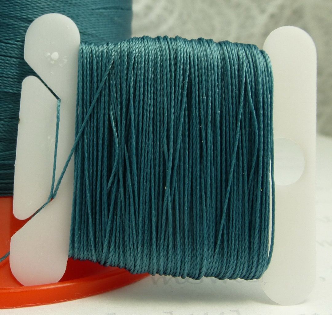 Polyester Stringing TEAL Serafil Thread: Silk-like Polyester for Pearl Stringing, Knotting ...