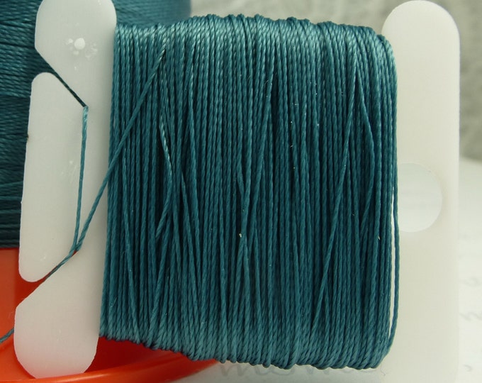 Serafil Thread, Teal, Silk Like for Knotting, Beading, Pearl Stringing, Blue Green, Size 40 30 20 15 10