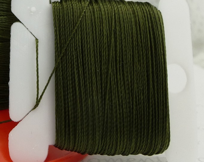 Pattye's FOREST Serafil Thread, Silk Like Knotting Thread, Beading, Pearl Stringing, Green, String Pearls 40 30 20 15 10