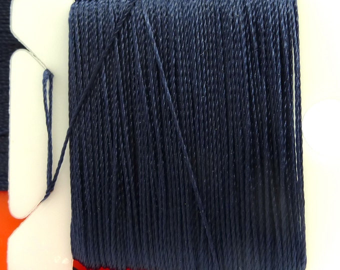 Pattye's NIGHT Serafil Thread, Silk Like Knotting Thread, Beading, Pearl Stringing, dark blue, 40 30 20 15 10