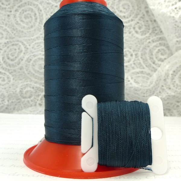 Pattye's NAVY Serafil Thread, Silk Like Knotting, Stringing, Beading, Large Spool, Blue