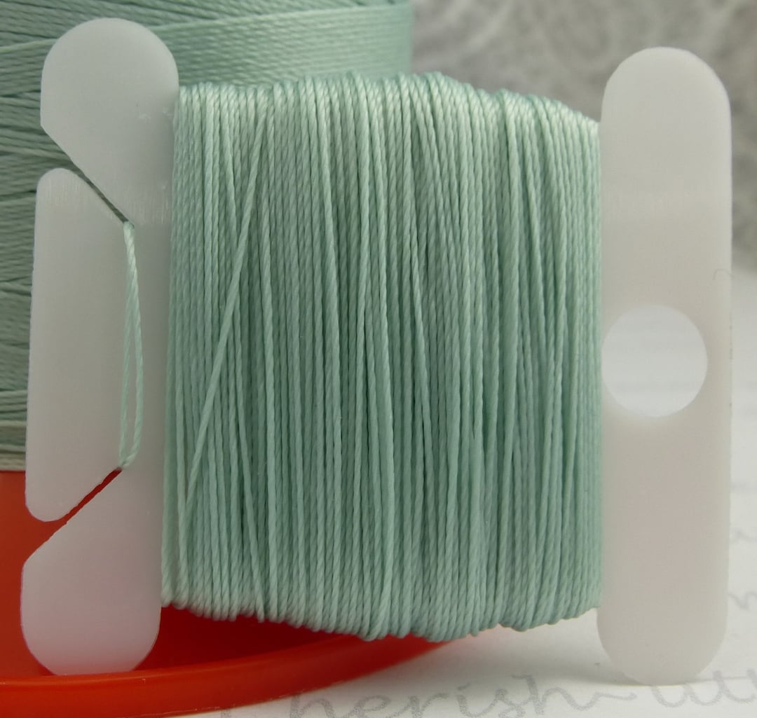 Polyester Stringing AQUA Serafil Thread: Silky Polyester for Pearl Stringing, Knotting ...