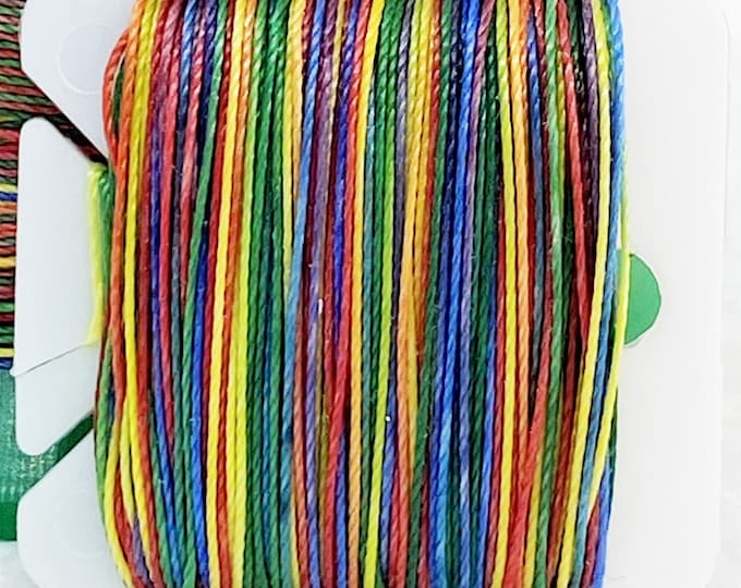 Rainbow Ombre Variegated STRONGBOND Nylon Thread, Size 20, 30, 40, bead cord for crafts and jewelry making