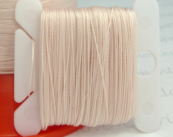Pattye's SHELL Serafil Thread, Silk Like Knotting Thread, Beading, Pearl Stringing, Card, Pink Peach, String Pearls 40 30 20 15