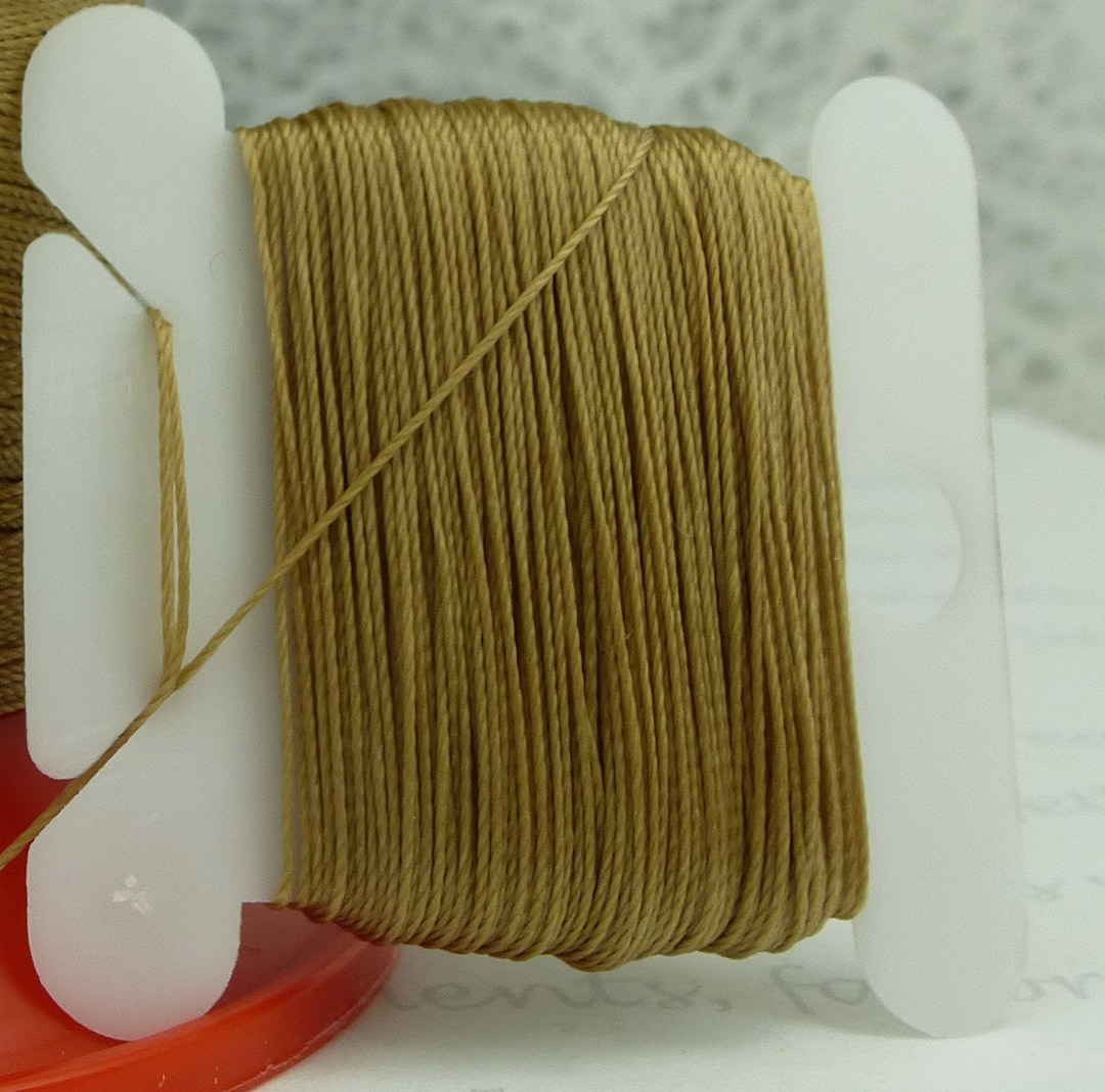 TAN Serafil Beading Thread: Silk-like Polyester for Pearl Stringing ...