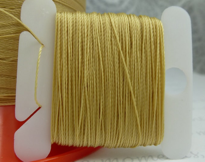 Pattye's GOLD Serafil Thread, Silk Like Knotting Thread, Beading, Stringing, Card, Golden, String Pearls, Size 40 30 20 15 10