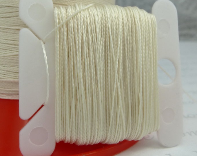 Amann Serafil CREAM Silk Like Knotting Thread, Beading, String Pearls, Neutral, Card, Stringing 40 30 20 15 10