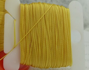 Pattye's SUN Serafil Thread, Silk Like Knotting Thread, Beading, Pearl Stringing, Card, Yellow Gold