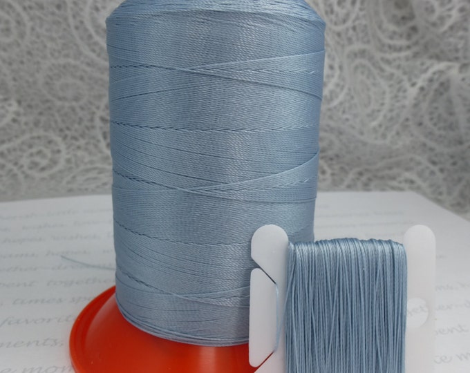 Pattye's SKY Serafil Thread, Silk Like, Knotting, Beading, Stringing, Large Spool, Blue