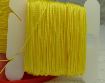 Pattye's YELLOW Serafil Thread, Silk Like Knotting Thread, String Pearls, Beading 40 30 20 15 10