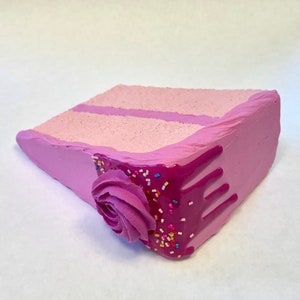 Happier Birthday Collection slice of fake Cake Mail Magenta frosted