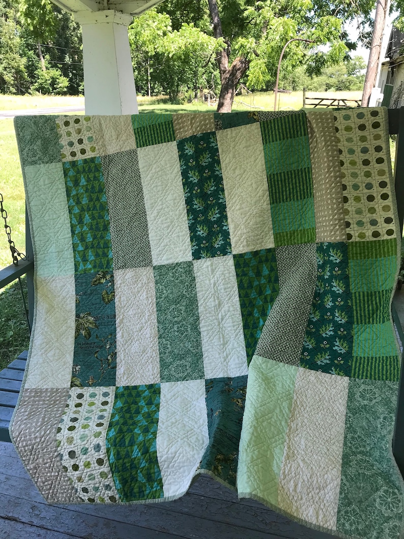 Modern throw quilt!