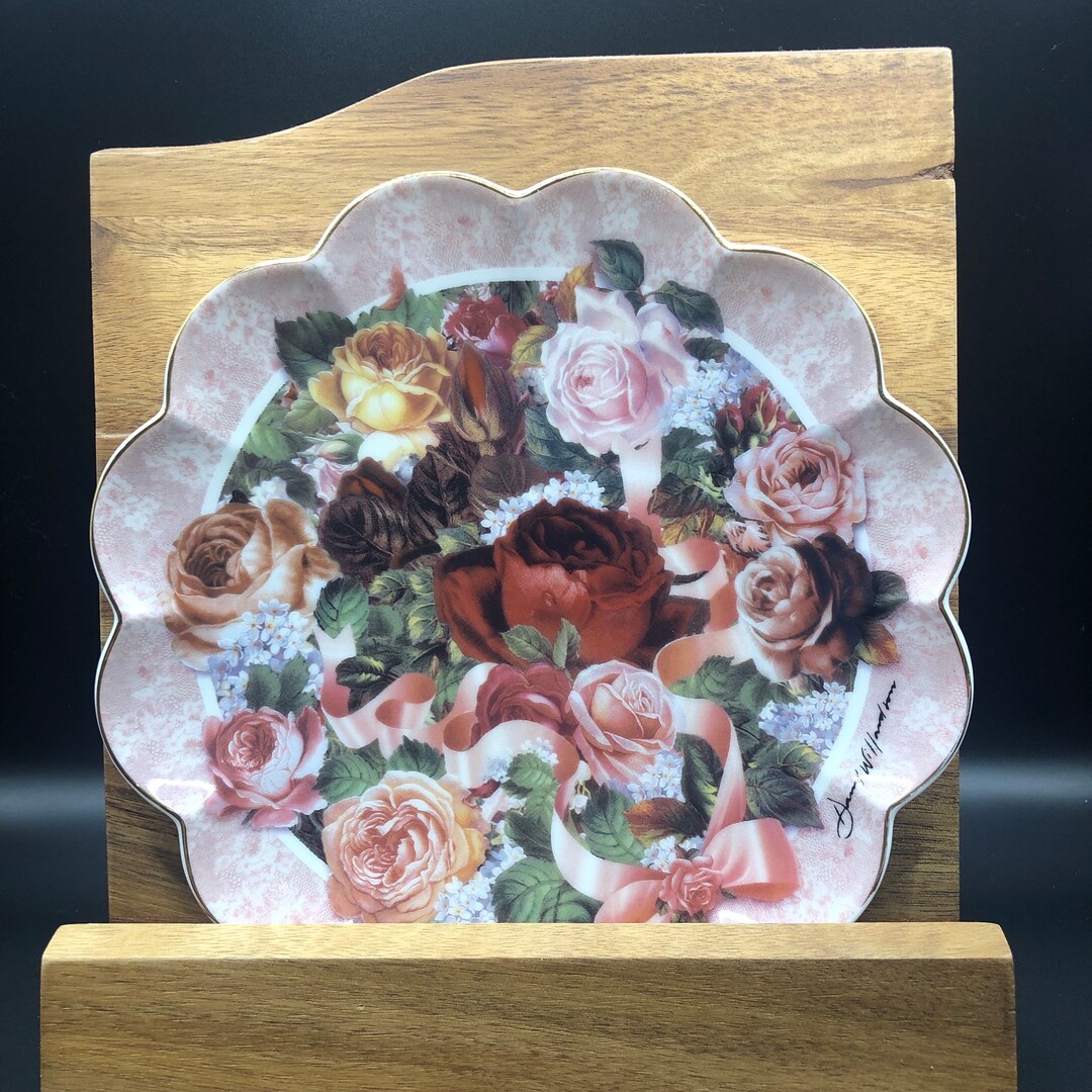 Franklin Mint Victorian Rose Bouquet Collector Plate Numbered David ...