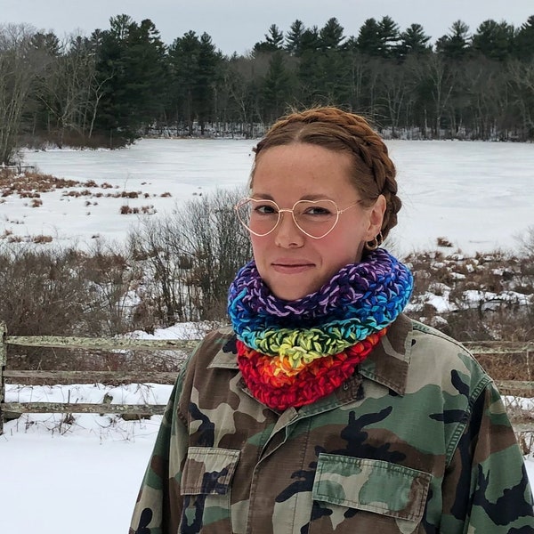 Mini Rainbow Cowl Scarf - Ready to Ship