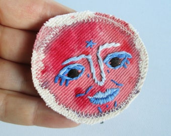 Handmade Embroidered Tie Dyed Canvas Patch Forgive Your Parents A Meditation Free Shipping.