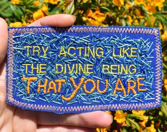 Keepin' it Cosmic 101. Handmade Embroidered Patch