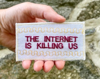 The Internet - Handmade Embroidered Canvas Patch