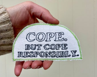 Cope. Handmade Upcycled Canvas Patch.