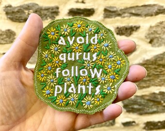 Avoid Gurus. Terence McKenna Quote. Handmade  Patch