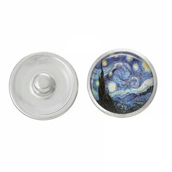 Van Gogh Starry Night Snap Pair With Our Base Pieces