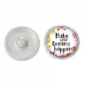 Snap Jewelry Ginger Charm Inspirational Snap 20MM Button Fits Custom Bracelets, Necklaces, Keychains, Rings, Tea Pot
